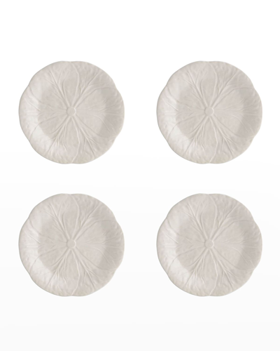 Cabbage Dessert Plates, Beige - Set of 4