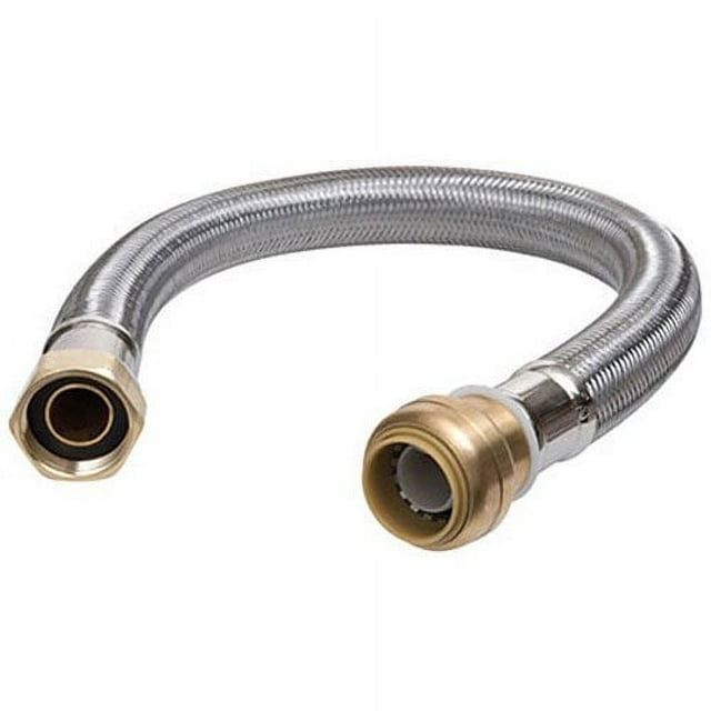 SharkBite 15 x 3/4 x 1/2 in. Flexible Braided Stainless Steel Water Heater Supply Connector