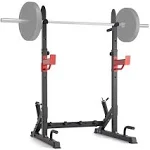 VEVOR Squat Stand Power Rack, Multi-Functional Power Rack with Pull up Bar, Hook, and Weight Plate Storage Attachment, Adjustable Power Rack Cage for Home Gym Equipment