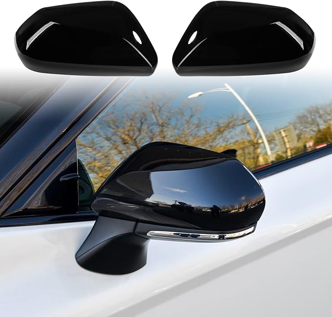 CKE for Toyota Camry 2025 2024 2023 2022 2021 2020 2019 2018 Accessories Auto Car Mirror Cover Rearview Mirror Guard Covers Door Side Exterior Decoration Trims -Glossy Black