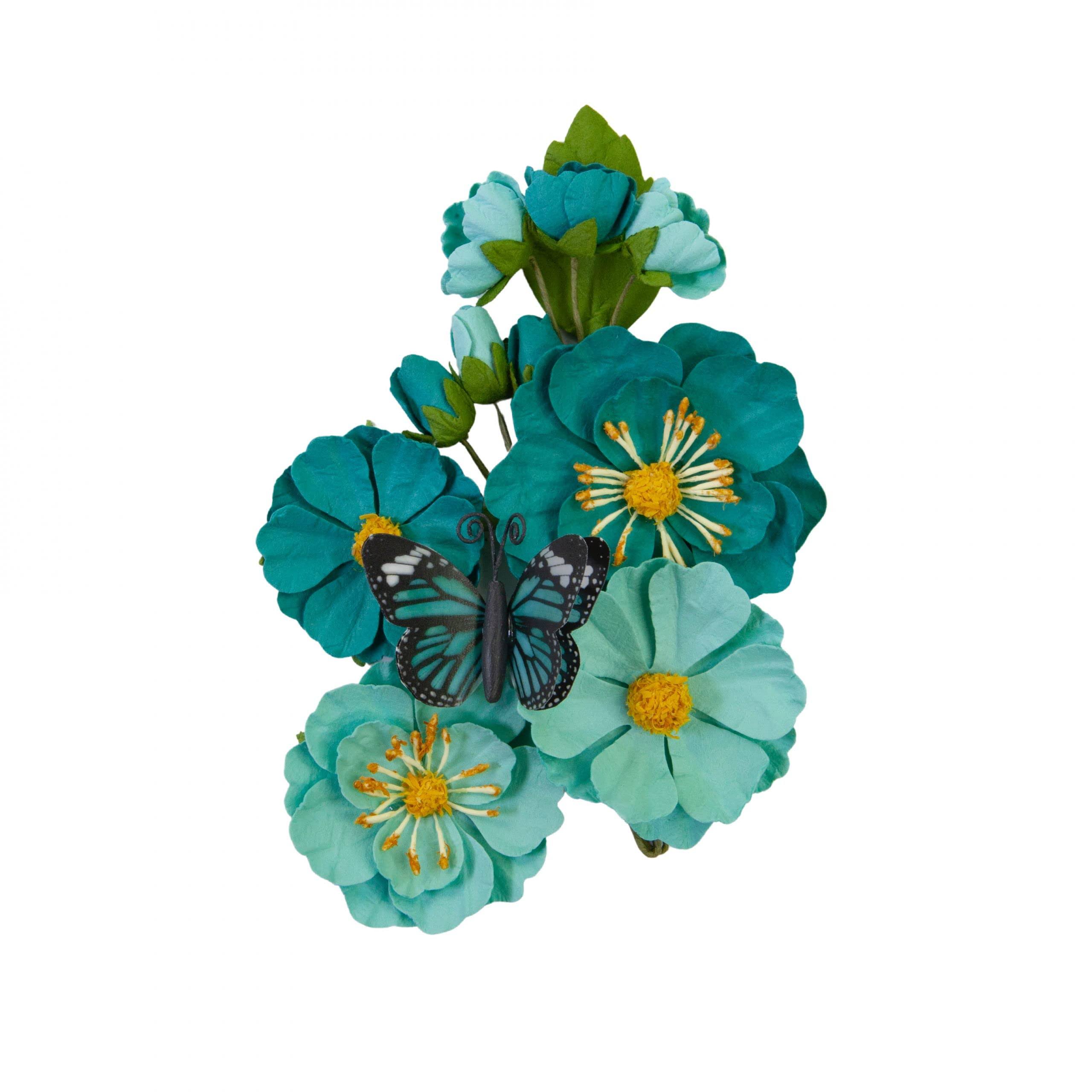 PRIMA MARKETING INC Majestic Collection Flowers - Teal Beauty - 12 Pcs  0.5 -2.5  UPC 655350658502