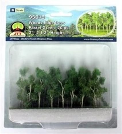 JTT Scenery Woods Edge Trees, Pastel Green 2-2.5" (20)