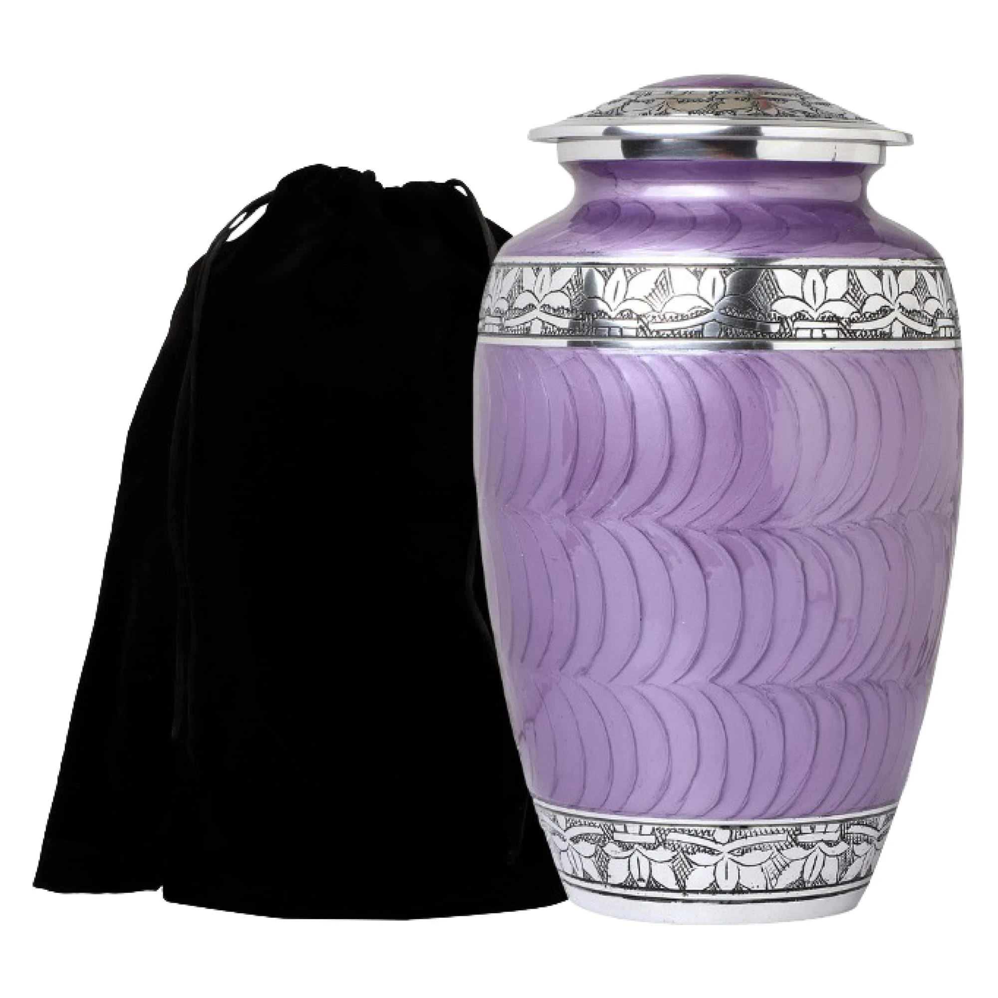 Cremation Urns for Adult Ashes - Handcrafted Large Urn, Burial - Urns for Human Ashes Adult Female Or Male, Funeral Decorative Urn - Up to 200 Lb. (purple)