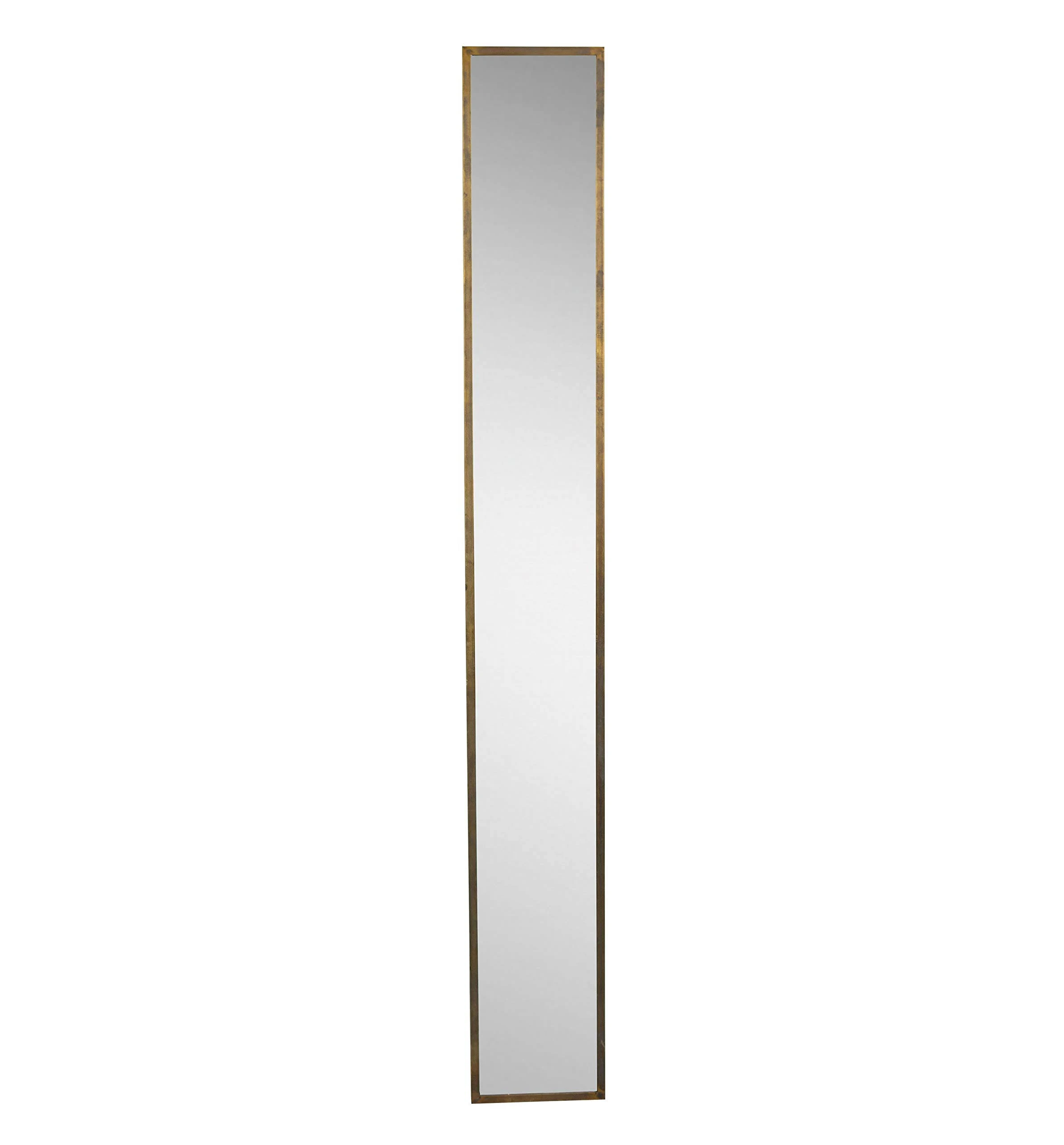 My Swanky Home Rustic 60 in Tall Thin Decorative Metal Frame Accent Wall Mirror ...