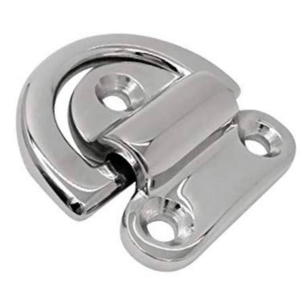 US STAINLESS Stainless Steel 316 Folding Pad Eye D Ring Tie Down 44mm x 51mm Marine Grade