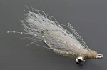 6 Flies - White Crazy Charlie Bonefish Flies - Mustad Saltwater Duratin Hooks