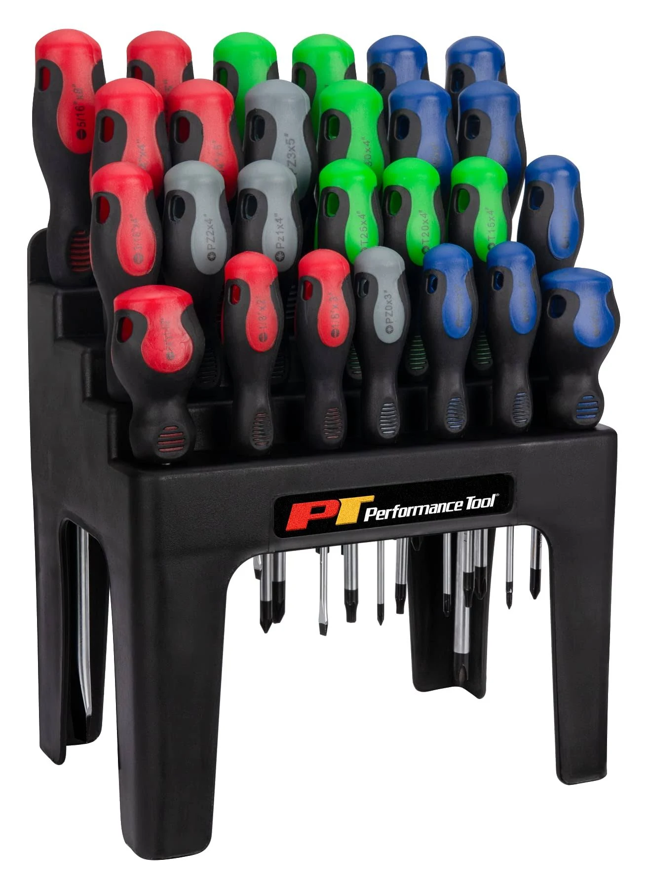 Performance Tool Screwdriver Set with Rack