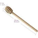 50 Pcs Wooden Honey Dipper Stick Collecting Dispensing Drizzling Jam Portable...