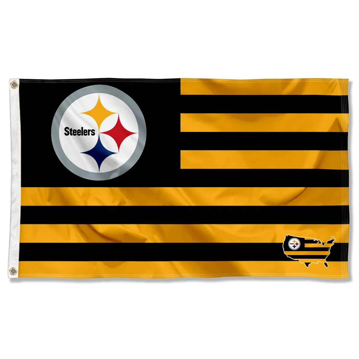 Sports Flags & Pennants Co. Pittsburgh Steelers American Stripes Nation Flag