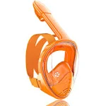 Qingsong Kids Snorkel Mask Full Face, Snorkeling Set with Camera Mount, 180 Degree Panoramic View Snorkeling Gear Anti-Fog Anti-Leak