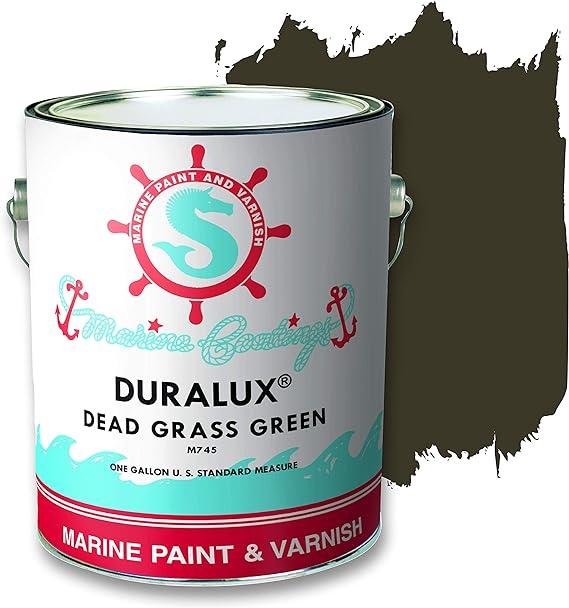 Flat Enamel Paint Duck Boat Drab Marine Olive Green Industrial Paints 1 Gal.