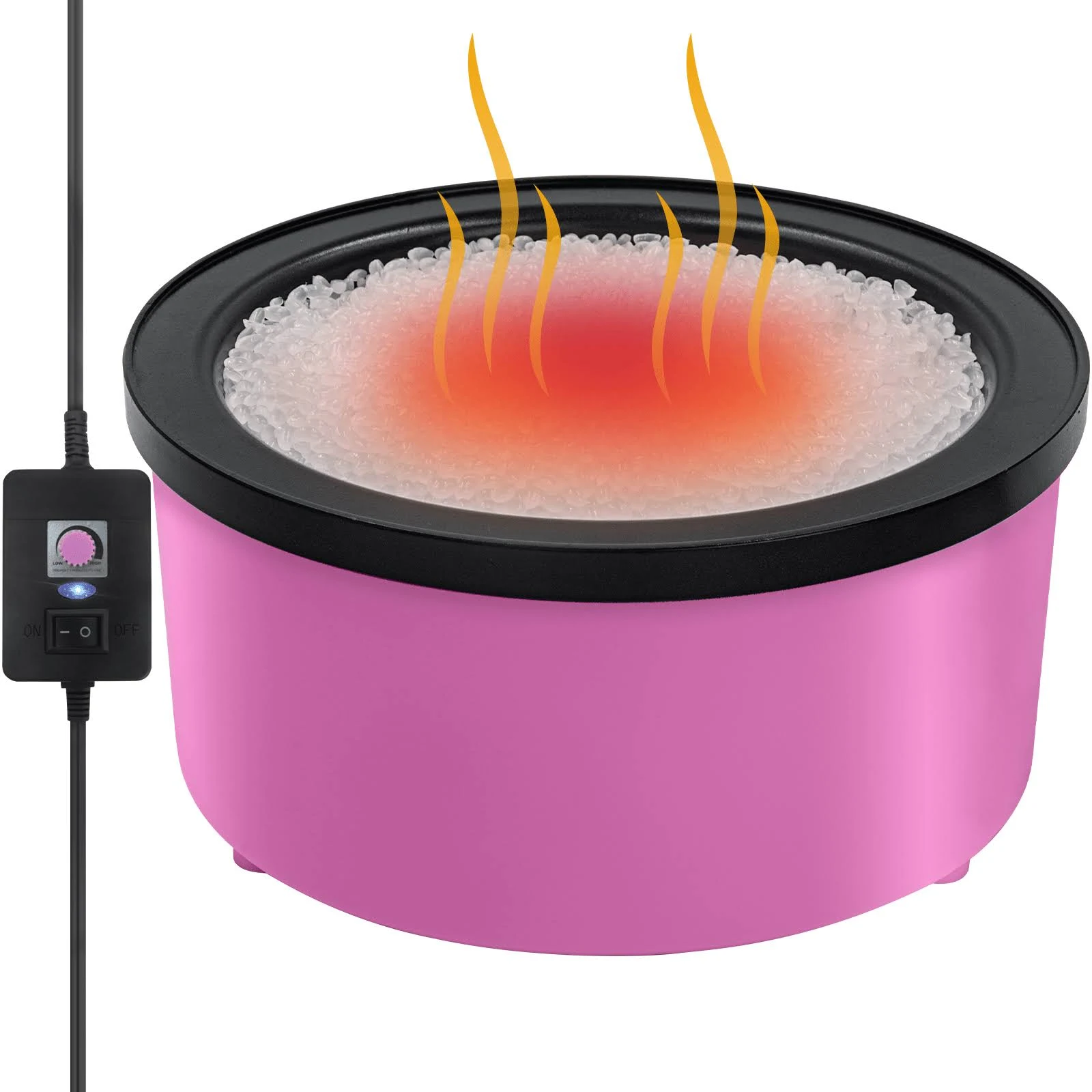 Pink Power Electric Hot Glue Pot for Crafts w/Adjustable Temp 225-400 F - 160ml Hot Glue Skillet for Crafting - Hot Glue Pots for Crafters - Mini Electric Skillet Hot Glue Stick Glue Pellet Pot