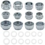 12 Pieces Faucet Adapter Kit Kitchen Aerator Adapter Male To Female,Male To Male Faucet Adapter Water Hose Adapter(Faucet Adapter Various Sizes)