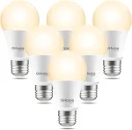 GHome Smart Light Bulbs, E26 A19 LED Smart Home Lighting Bulb Works with Alexa & Google Home, 2700K Warm White, 800 LM 8W Dimmable, App Remote Control, 2.4GHz WiFi, No Hub Required, 4 Pack