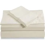 Tribeca Living Egyptian Cotton 800 TC Deep Pocket Sheet Set with Luxury-size Flat Ivory King