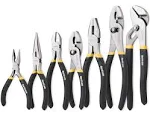 7 PC Utility Pliers Set with Groove Joint, Long Nose, Slip Joint, Diagonal, Linesman - DIY & Home Use