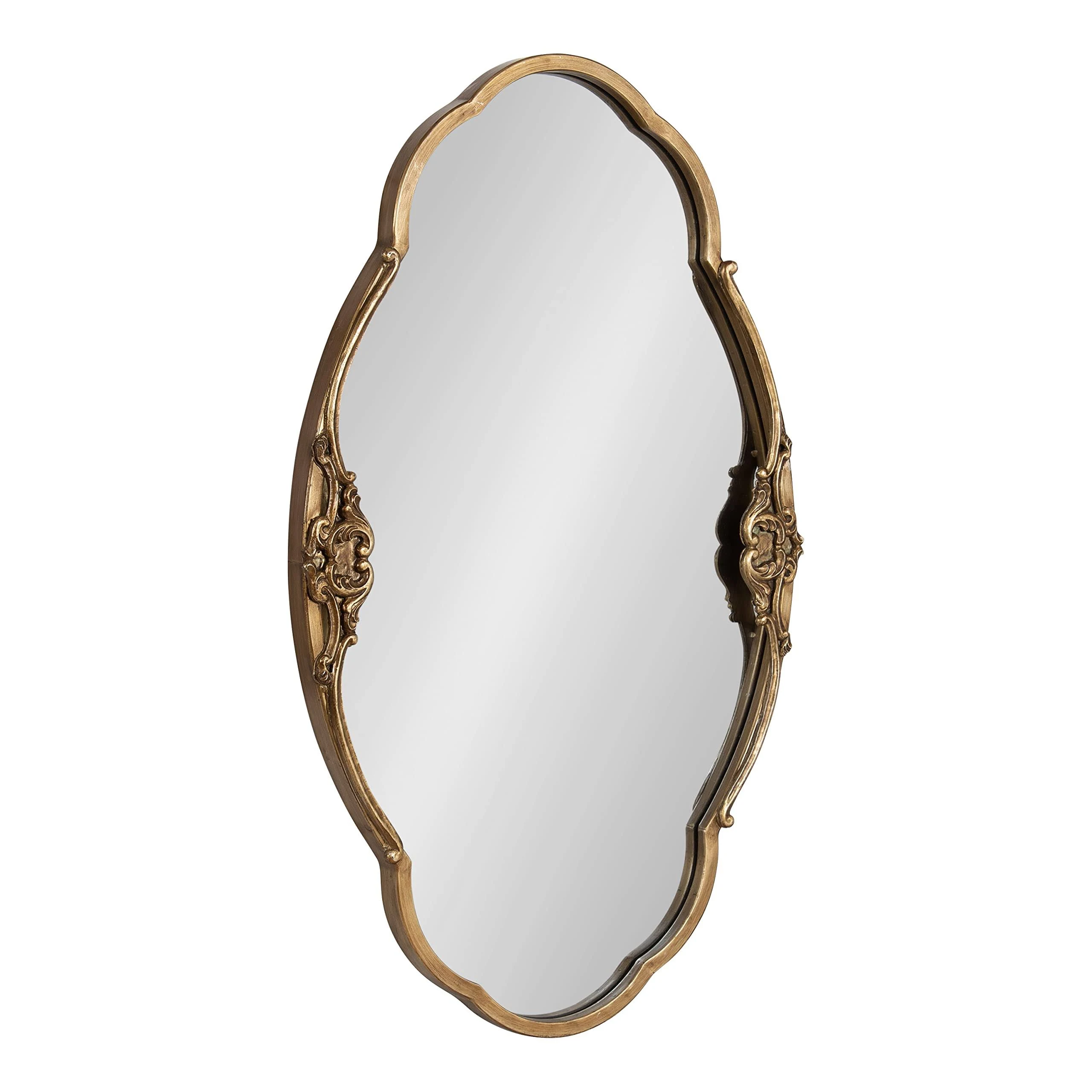 Kate and Laurel Novella Decorative Wall Mirror - 30x18 - Gold