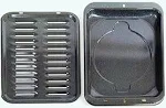 Replacement for GE WB48X10056 Broiler Pan and Rack set 17 x 13 Inch , Black