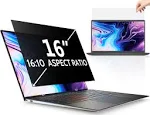 16 Inch Laptop Privacy Screen Compatible with Lenovo Hp Dell Acer Asus Thinkpad Envy Xps Computer 16:10 Aspect, Removable Anti Glare Blue Light Filter Protector, 16" Monitor Security Shield