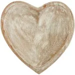 White Wooden Heart Bowl