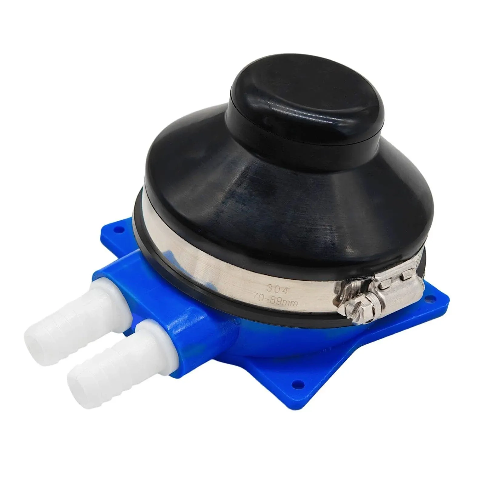 ETTE Foot Operated Water Pump for Marine Boat Deck RV and Galley Self Priming with Fresh and Sea Water 1/2 Inch Hose, Rubber and Nylon Base