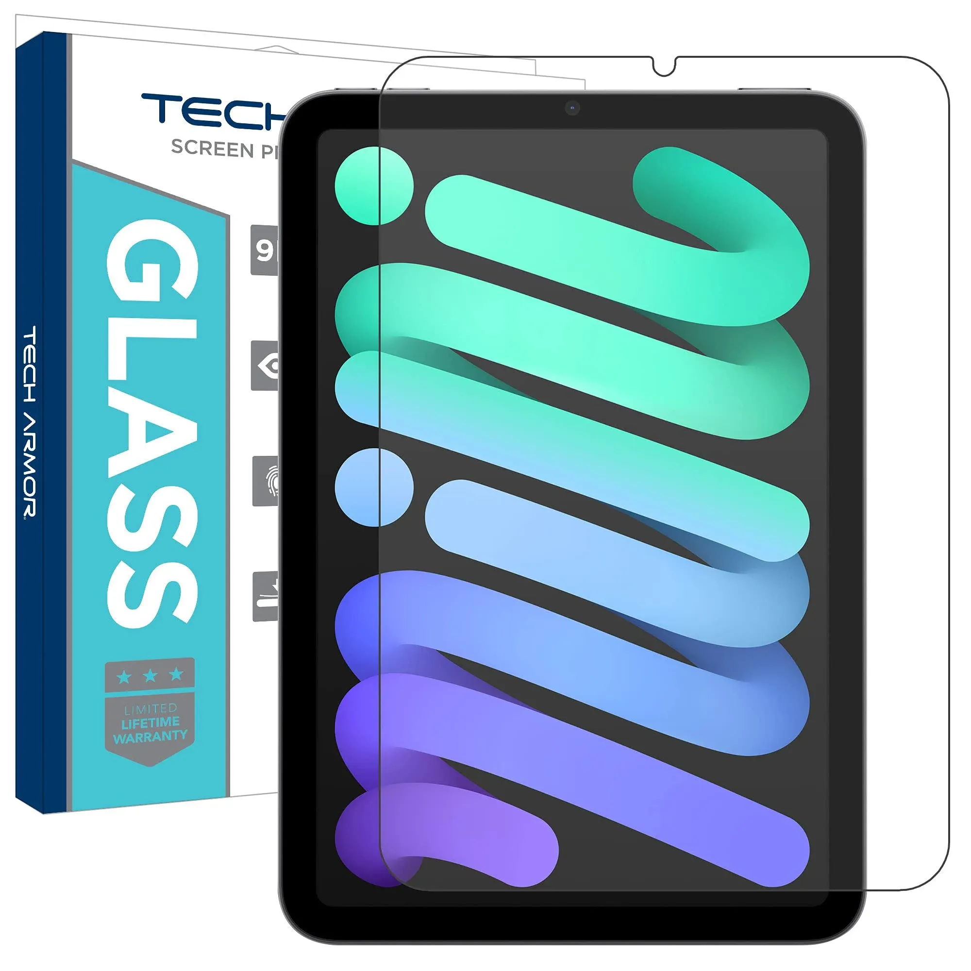 Tech Armor Ballistic Glass Screen Protector Designed for Apple NEW iPad Mini 6 8.3 Inch 1 Pack Tempered Glass 2021