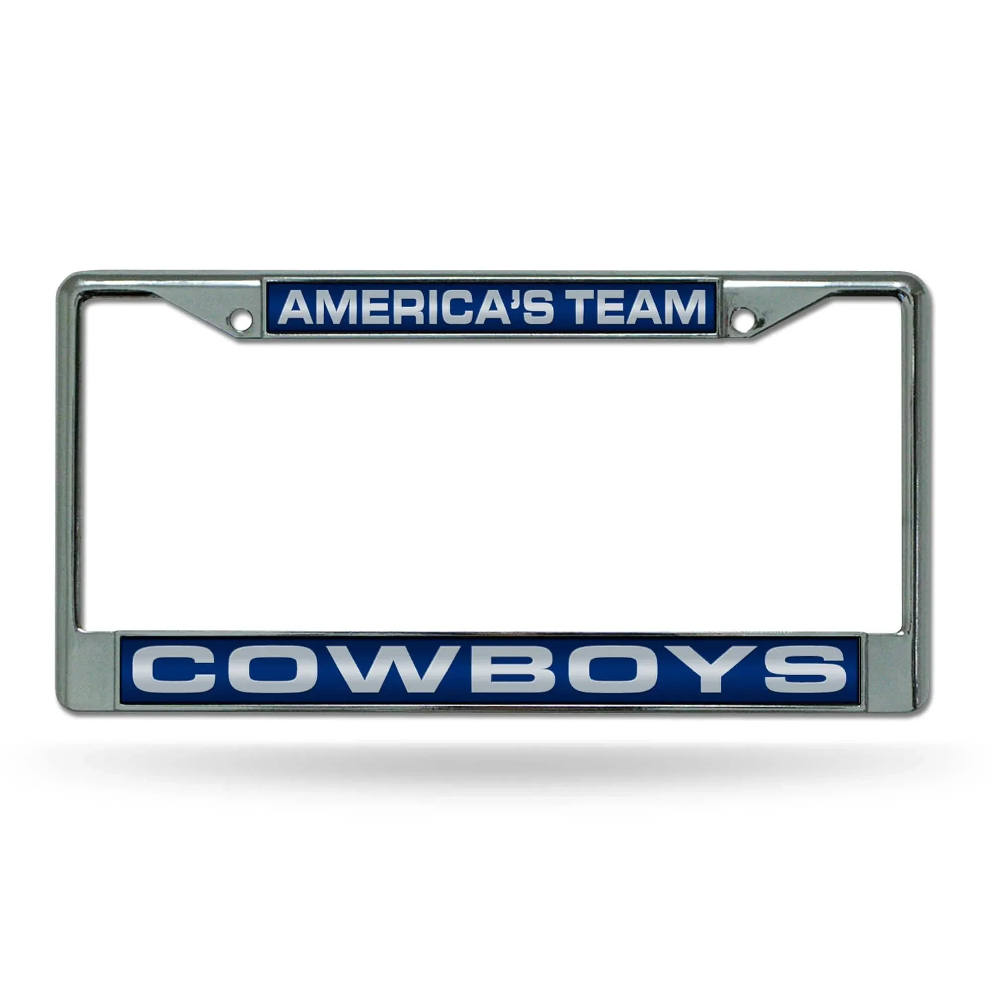 Rico Industries NFL Football Dallas Cowboys America's Team Chrome Laser License Frame 12" x 6"