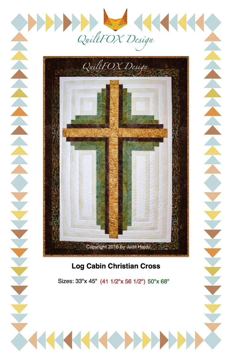 Aodyow Log Cabin Christian Cross by Quiltfox