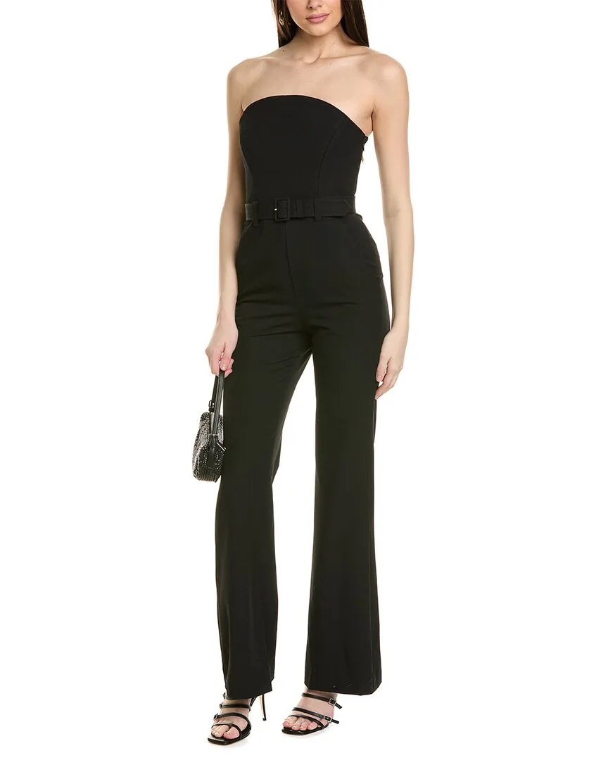 Kate Strapless Straight-leg Jumpsuit In Black