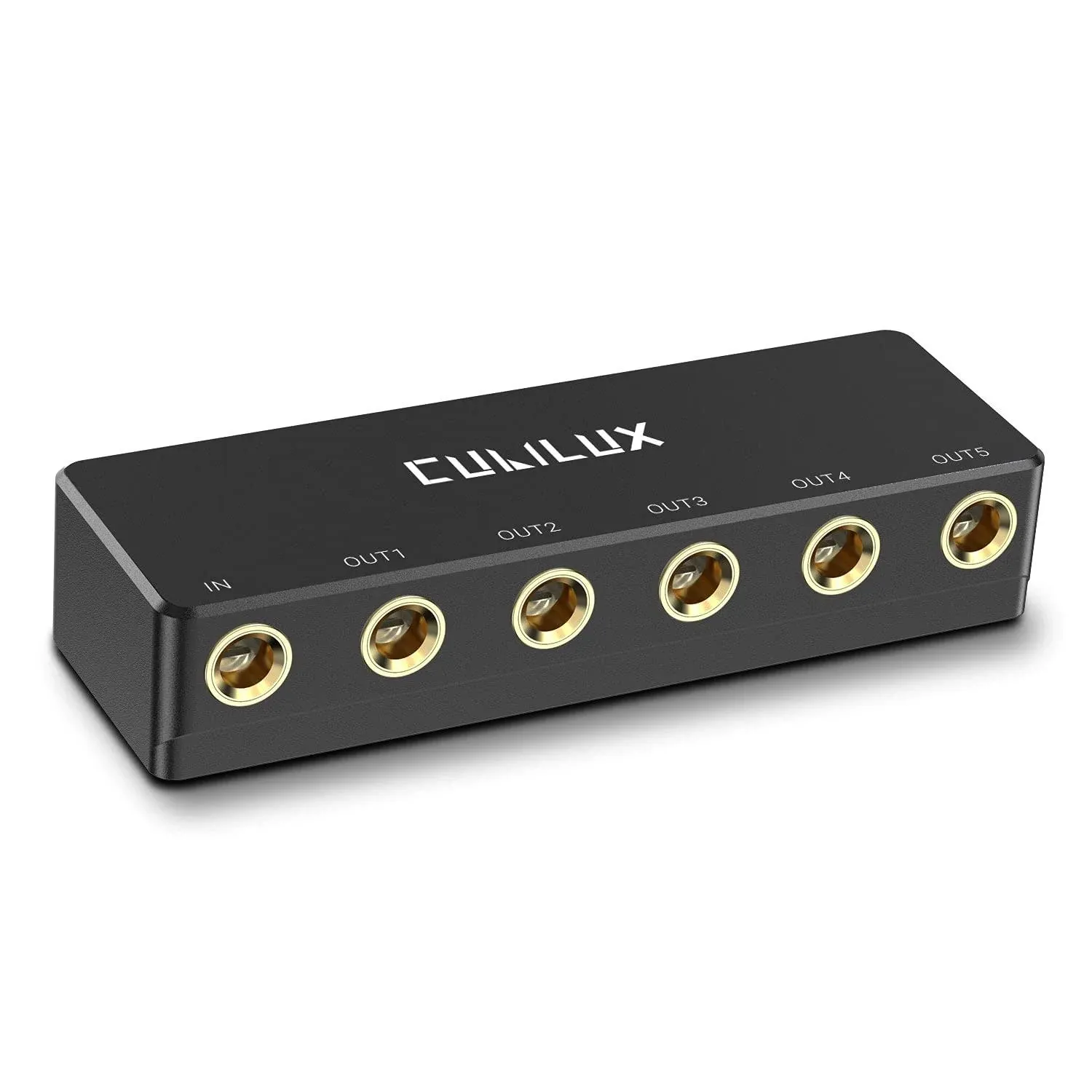 Cubilux 5-Way 1/4" TRS Audio Splitter Box