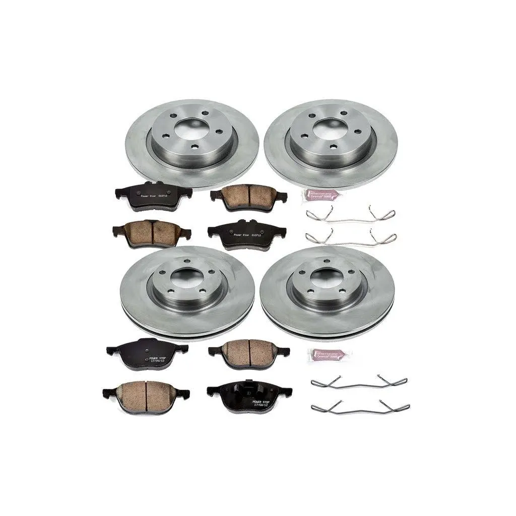 PowerStop KOE126 - OE Stock Replacement Brake Pad and Rotor Kit