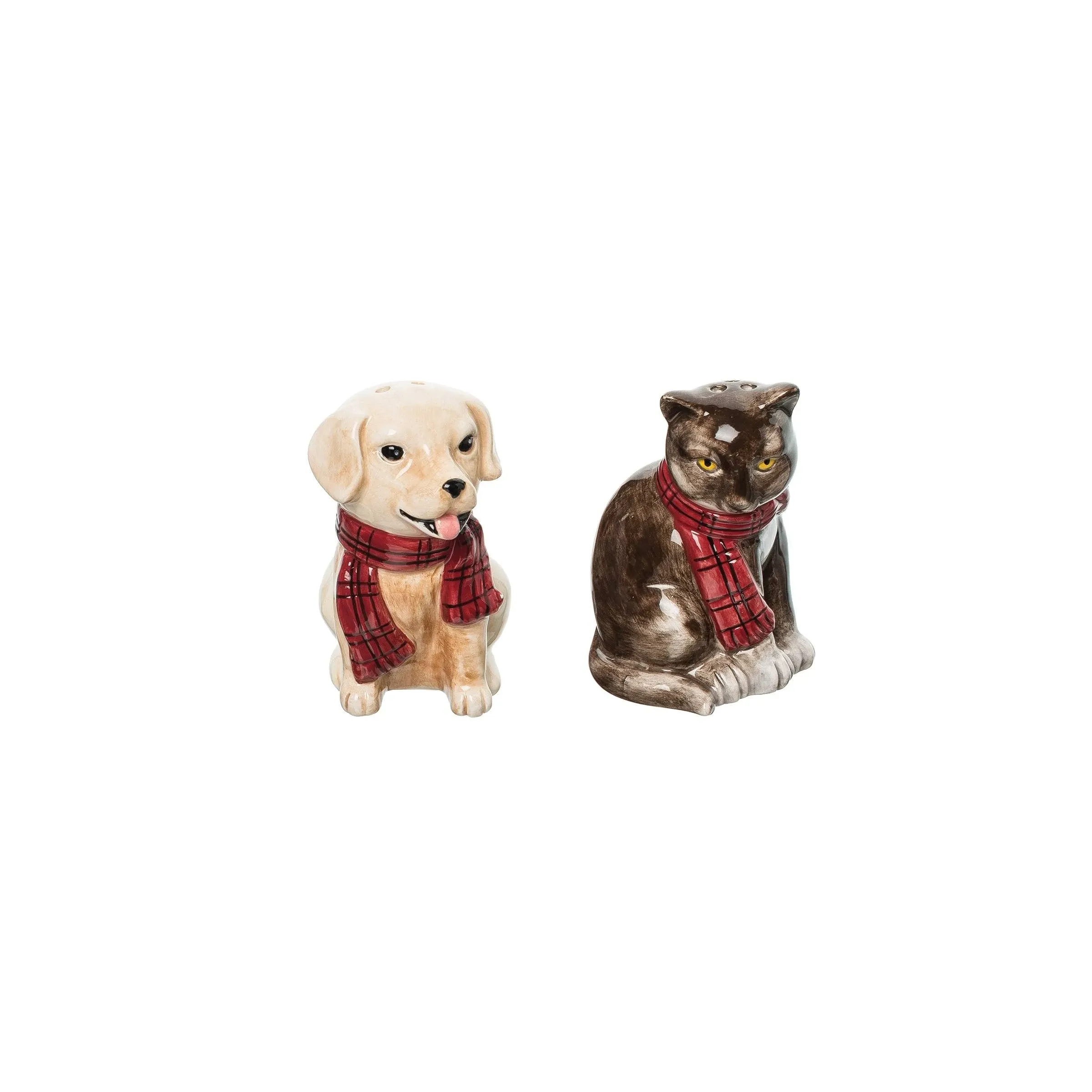 C&F Home Dog/Cat Salt & Pepper Shakers Set Of 2 Red