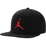 Jordan Brand Jumpman Pro Logo Snapback Adjustable Hat - Black/Red