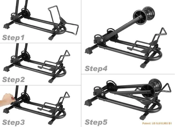 BIKEHAND Bike Floor Type Parking Rack Stand - for Mountain MTB & Road Bicycles Indoor Outdoor Garage Storage