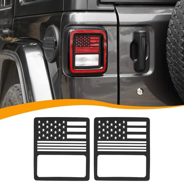 Hoolcar Rear Light Protector Cover Taillight Guard Cover Compatible with 2018-2022 Jeep Wrangler JL JLU for Halogen Lamp, Black