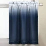 SeeGlee Ombre Blackout Waterproof Short Curtain Tier for Kitchen - 24 inch Length ...