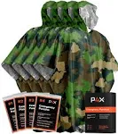 Emergency Rain Poncho with Mylar Blanket Liner - Survival Blankets for Car - Hea