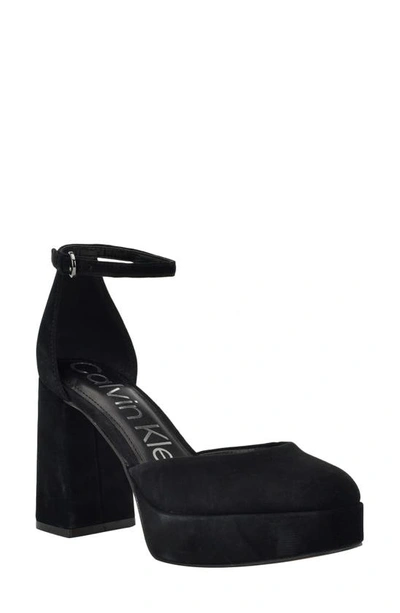 Shop Calvin Klein Sabin Platform Pump In Black