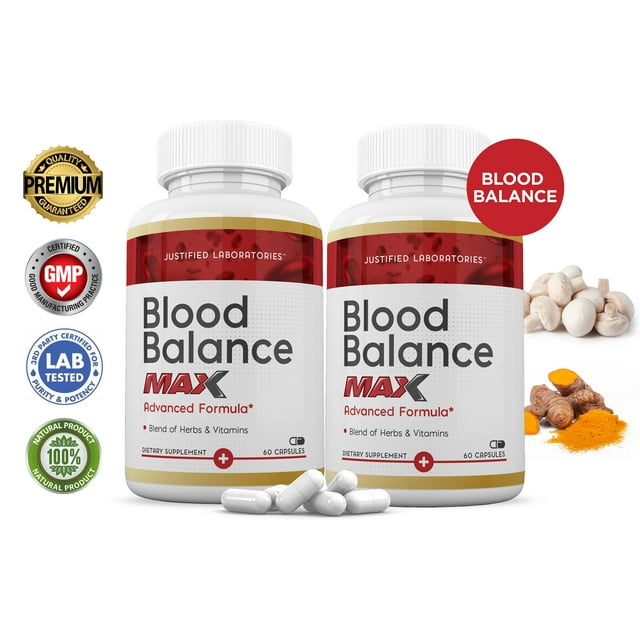 (2 Pack) Blood Red Max Advanced Formula 1295MG 120 Capsules