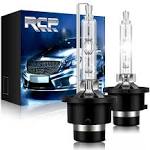 RCP - D2S6 - (A Pair) D2S/ D2R 6000K Xenon HID Replacement Bulb Diamond White Metal Stents Base 12V Car Lamps Head Lights 35W