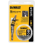 DEWALT DWPVTC14 Pivot Holder Set, #2 Drive, Phillips/Square Drive, 1/4 in Shank, Hex Shank, Stainless Steel