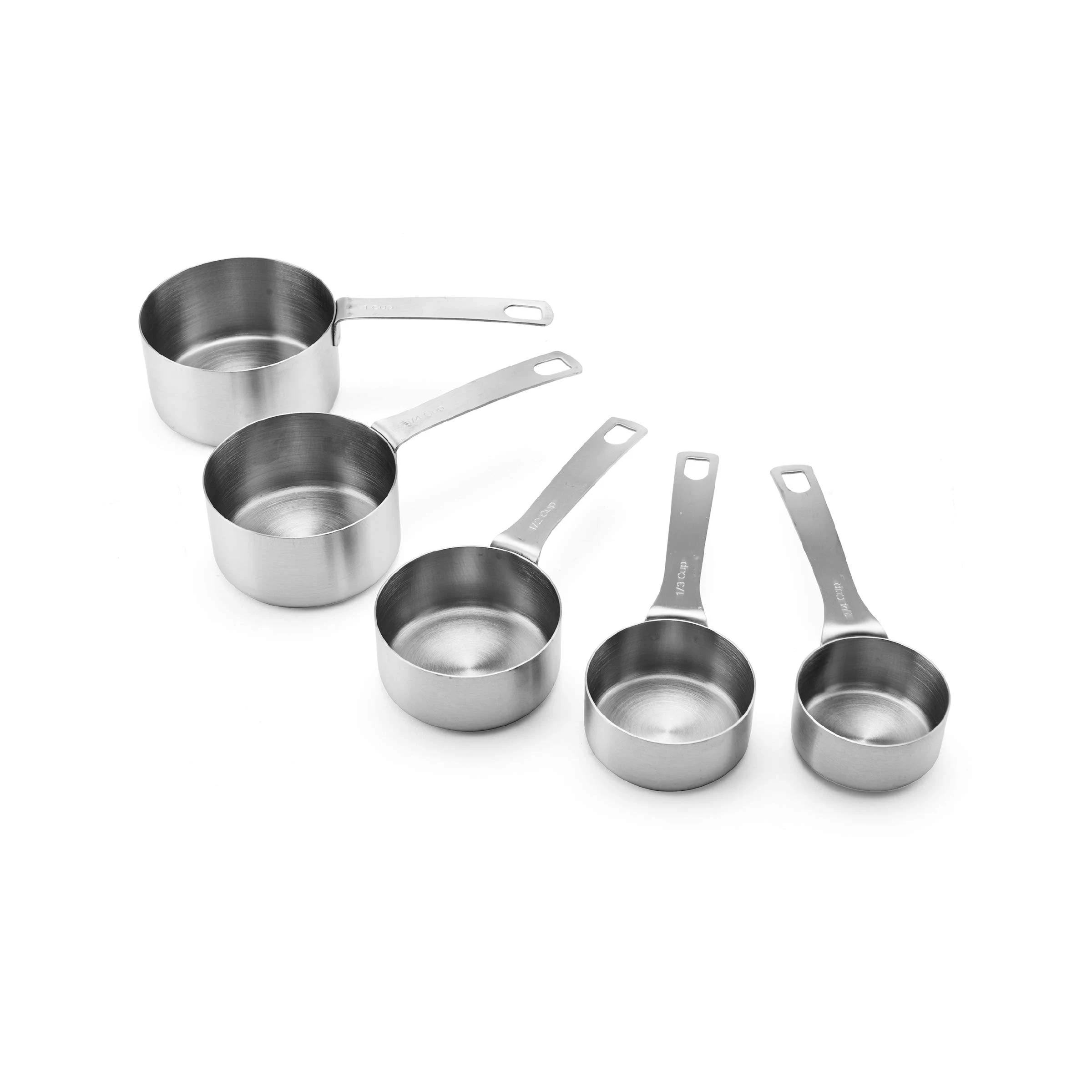 Chicago Metallic Stainless Steel Measuring Cups and Spoons, 11-Piece, silver