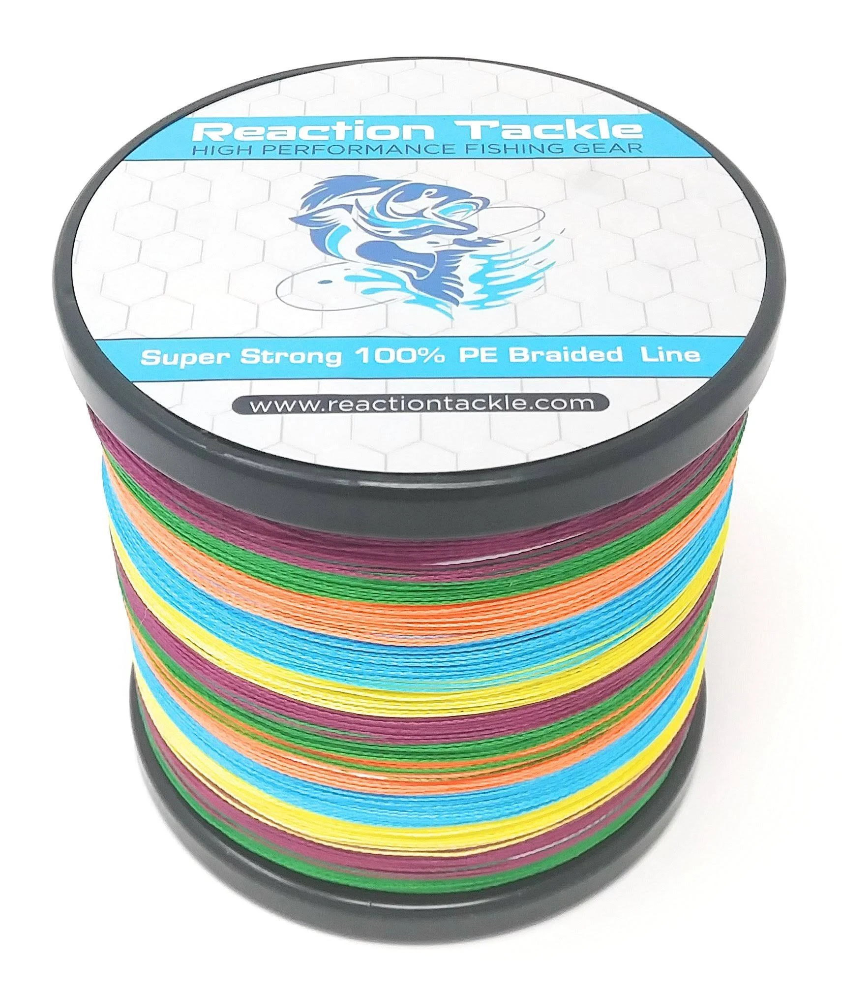 Reaction Tackle Braided Fishing Line- Multi-Color