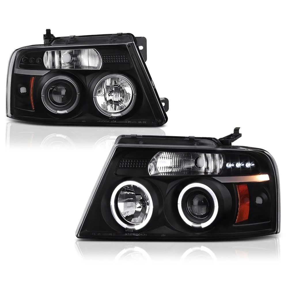 Vipmotoz [for 2004-2008 Ford F-150 Lincoln Mark LT] LED Halo Ring Projector ...