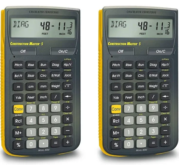 Calculated Industries 4050 Construction Master 5 Construction Calculator Pack of 2