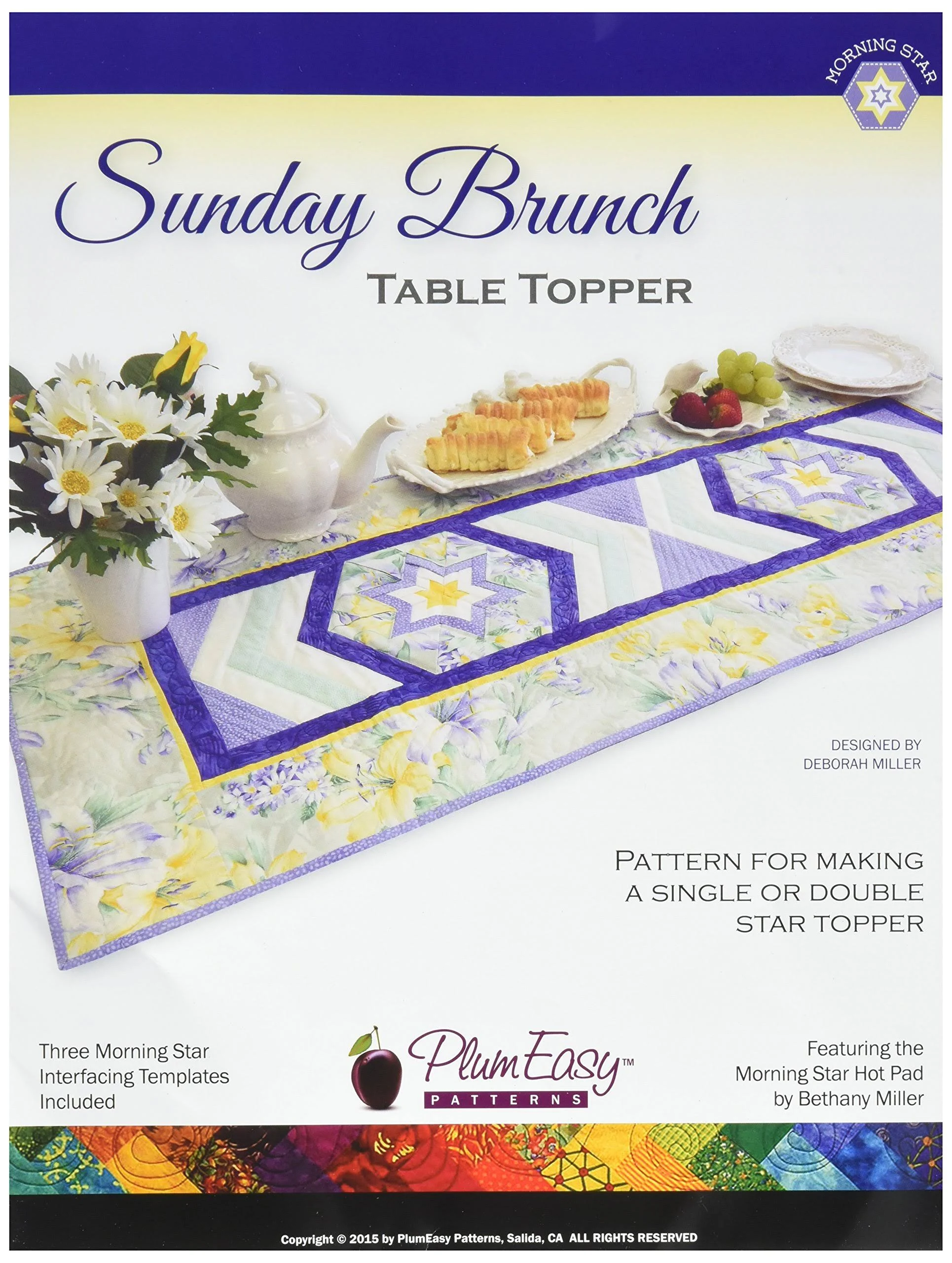 Plumeasy Patterns Sunday Brunch Table Topper