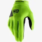 100% RIDECAMP Men's Motocross & Mountain Biking Gloves - Lightweight MTB & Dirt Bike Riding Protective Gear (MD - FLUO YELLOW)