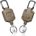 2 Pack Self Retractable ID Badge Holder Key Reel, Heavy Duty, 32 Inches Cord,...