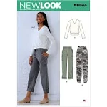 New Look UN6644A Sewing Pattern N6644 Misses' Cargo Pants and Knit Top, Various ...