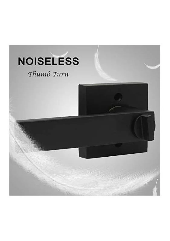 KNOBWELL 3 Pack Matte Black Door Handle with Lock and Key Keyed Entry Door Lock ...